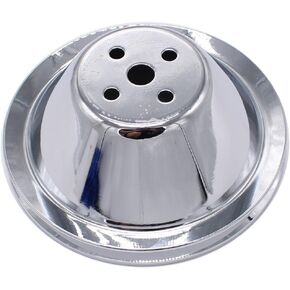 1 PC SHLPDFM Pulley Chrome Polished Silver Steel SWP 5/8" Single-Groove Short Water Pump Pulley Compatible with Small Block Chevy SBC 262 265 267 283 302 305 307 327 350 400