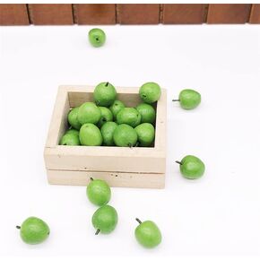 Dollhouse Decoration Accessories, 1:12 Dollhouse 10 Pcs Farm Props Kitchen Miniature Food Play Fruit Set (Red Apple)