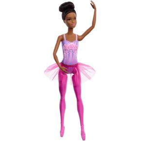 Barbie Ballerina Doll, Brunette Fashion Doll Wearing Purple Removable Tutu, Posed with Ballet Arms & “en Pointe" Toe Shoes