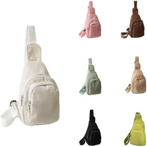 Corduroy Fanny Packs for Women Men, Fashionable Waist Bags Waterproof Small Crossbody Belt Bag Bum Bag with Adjustable Strap For Outdoor (Green)