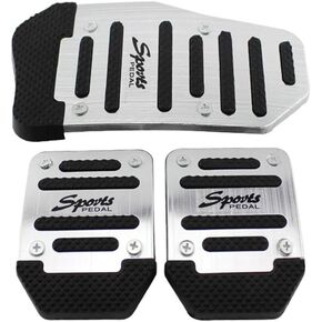 3pcs Aluminum Car Pedal Covers, Manual Transmission Foot Pedals Brake Pads Non-Slip Performance Foot Pedals Pads Kit