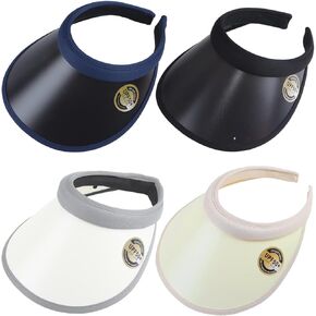 MULIMU 4 Pack Wide Brim Clip on Sun Visors UV Protection Pool Beach Sun Visor Hat for Women