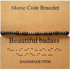 Honer Morse Code Bracelets Jewelry Gifts for Women Men Friend