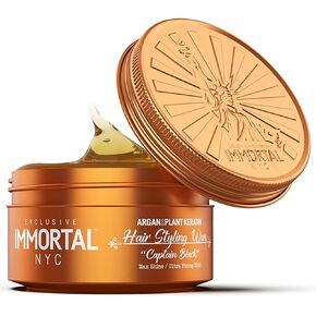 IMMORTAL NYC Hair Waxes for Men - Aventus Strong Hold, Ultra High Shine Wax - Mens Water Based, No Residue Non-Greasy Hair Paste - All Natural Styling Wax for All Hair Types