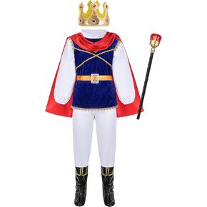 GZ-LAOPAITOU Boys Prince Charming Costume Prince Outfit Kids Royal Prince Costume Birthday Halloween Cosplay Dress Up
