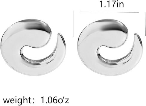 Statement Earrings for Women Chunky Gold Earrings Big Spiral Earrings Large Swirl Earrings Geometric Trendy Earrings Fashion Jewelry Gifts in Kuwait
