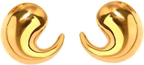 Statement Earrings for Women Chunky Gold Earrings Big Spiral Earrings Large Swirl Earrings Geometric Trendy Earrings Fashion Jewelry Gifts in Kuwait