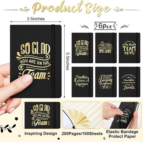18 Pcs Employee Appreciation Gift Set for Women Thank You Inspirational Gifts with A6 Leather Journal Notebook 16 Oz Glass Cup Glitter Ballpoint Pen (Thank You) in Kuwait