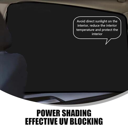 4 PCS Car Side Window Sunshade Kit, 18.9" x 24.4" x 12.9" + 31.5" x 18.9" Adsorption-Type Free Ventilation Privacy Cover, Keep Vehicle Cool Heat Insulation Curtain, Universal for Cars (Black) in Saudi Arabia