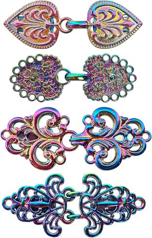 AXEN Vintage Sweater Swirl Clip Cape Cloak Clips for Dress Retro Cardigan Clip Shawl Collar Clasp Dress Shirt Button Clip for Girl Women, Pack of 4 Gold in Saudi Arabia