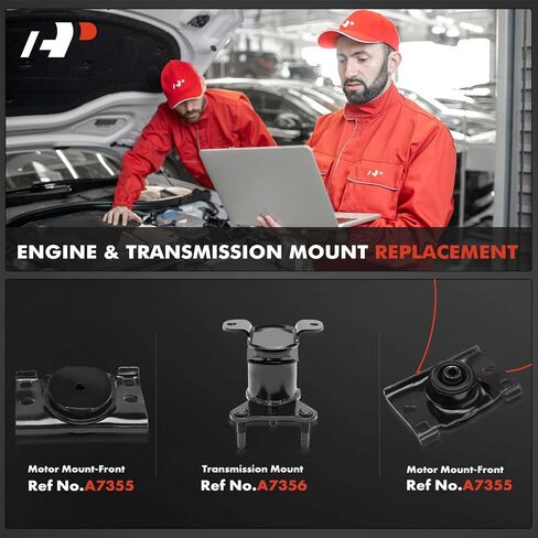 طقم حامل محرك وناقل الحركة مكون من 3 قطع A-Premium متوافق مع Nissan Pathfinder 2008-2012، TITAN 2004-2015، Armada 2005-2015 & Infiniti QX56 2004-2010، 5.6L، RWD، ناقل حركة أوتوماتيكي in Saudi Arabia