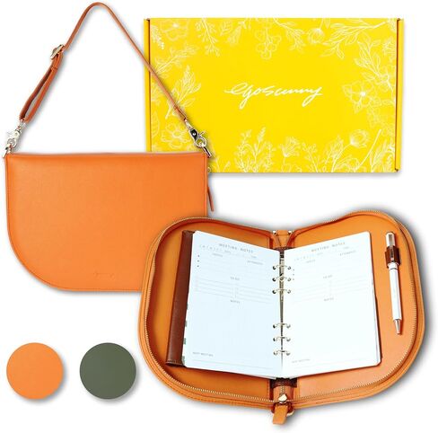 The Luna Hidden Whispers - Private Mood Bag Journal Cover with 48 Sheets of Refill Paper & A Metal Ballpoint Pen - Compatible with A6 6-Ring Binder - Mother's Day & Birthday Gift in Saudi Arabia