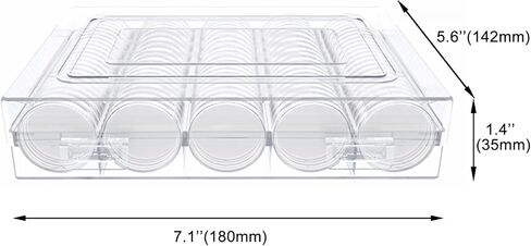 240 Pcs 30mm Coin Capsules Holder with Foam Gasket and Plastic Storage Organizer Box, 5 Sizes (17/20/25/27/30mm) Coins Collector Case Protector for Coin Collection Supplies in Saudi Arabia