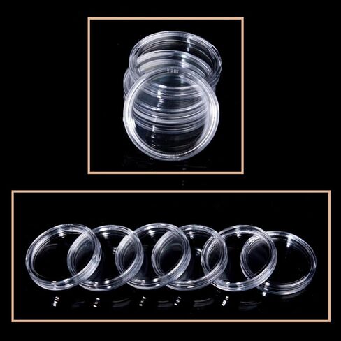 240 Pcs 30mm Coin Capsules Holder with Foam Gasket and Plastic Storage Organizer Box, 5 Sizes (17/20/25/27/30mm) Coins Collector Case Protector for Coin Collection Supplies in Saudi Arabia