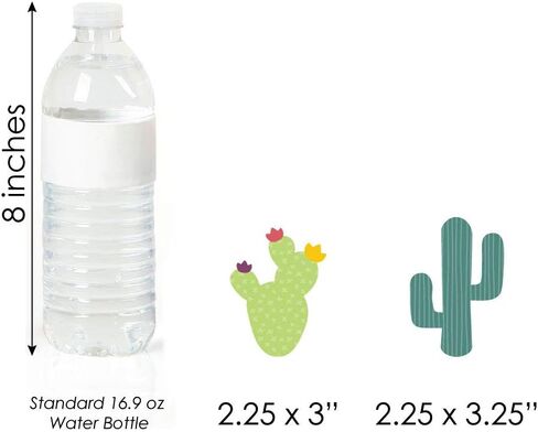 Big Dot of Happiness Prickly Cactus Party - Dessert Cupcake Toppers - Fiesta Party or Fiesta Birthday Party Clear Treat Picks - Set of 24 in Saudi Arabia