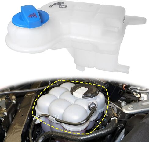 X AUTOHAUX خزان المبرد المبرد 4F0121403N زجاجة توسيع تجاوز المبرد مع غطاء ومستشعر لقاعدة Audi A6 2006-2011 مجموعة واحدة in Saudi Arabia