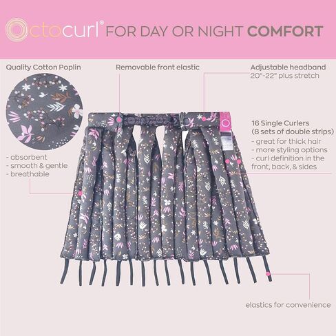 Octocurl Heatless Hair Curler (Short Hair) - Hair Rollers for Heatless Curls | Heatless Hair Curlers to Sleep In | Heatless Curling Headband (Cotton Poplin - Can Do Camo) in Kuwait
