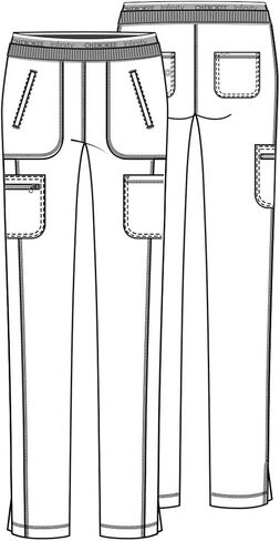 Cherokee Infinity Women's Mid Rise Tapered Leg Pull-On Scrub Pant in Saudi Arabia