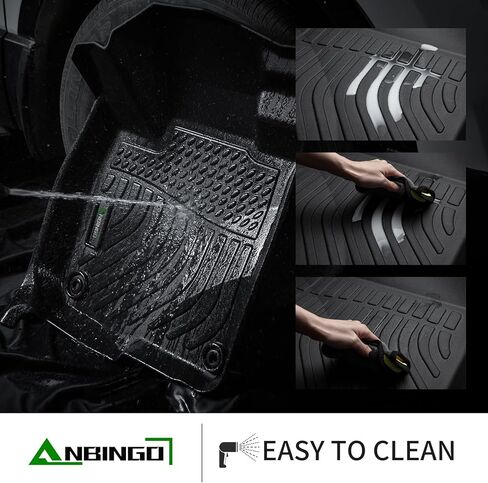 ANBINGO®- Floor Mats & Cargo Liner for 2015-2020 Chevy Chevrolet Tahoe & GMC Yukon(Not for XL), 3 Rows, All Weather Car Floor Mat for Chevy Tahoe Accessories Rubber Mats Heavy Duty Black in Saudi Arabia