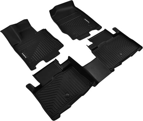 سجادات أرضية Naibeve لـ 2020-2024 Lincoln Aviator 6 مقاعد مع مقاعد دلو الصف الثاني لسيارة Lincoln Aviator Trunk Mat Cargo Mat Back Seat Cover Protector (حصائر الأرضية + سجادة صندوق السيارة + سجاد مسند الظهر) in Kuwait