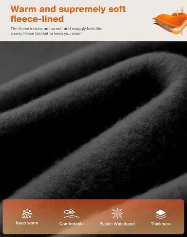 بنطلون رياضي نسائي من Viodia مبطن بالصوف للشتاء بخصر عالٍ من القطن الدافئ بنطال رياضي سميك مع جيوب in Kuwait