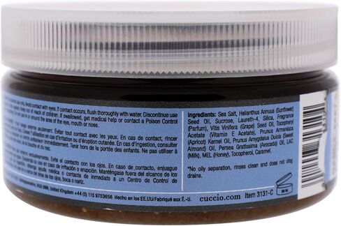 Cuccio Naturale Sea Salt Scrub - Extra Fine - Gently Exfoliates To Remove Dead Skin Cells - Leaves Skin Supple, Radiant And Youthful Looking - Paraben And Cruelty Free - Pomegranate And Fig - 8 Oz in Kuwait