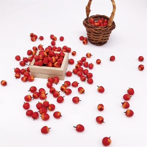 Dollhouse Decoration Accessories, 1:12 Dollhouse 10 Pcs Farm Props Kitchen Miniature Food Play Fruit Set (Red Apple) in Saudi Arabia