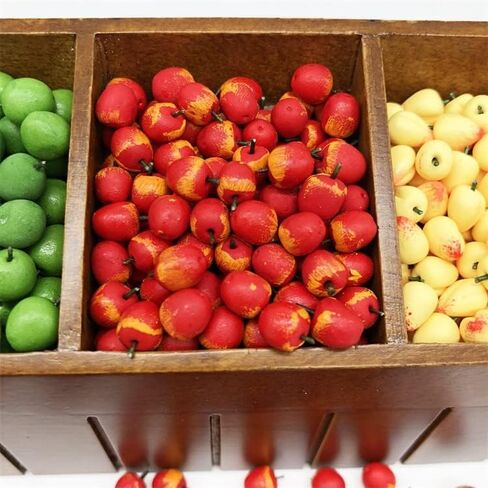 Dollhouse Decoration Accessories, 1:12 Dollhouse 10 Pcs Farm Props Kitchen Miniature Food Play Fruit Set (Red Apple) in Saudi Arabia