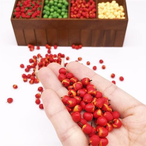 Dollhouse Decoration Accessories, 1:12 Dollhouse 10 Pcs Farm Props Kitchen Miniature Food Play Fruit Set (Red Apple) in Saudi Arabia