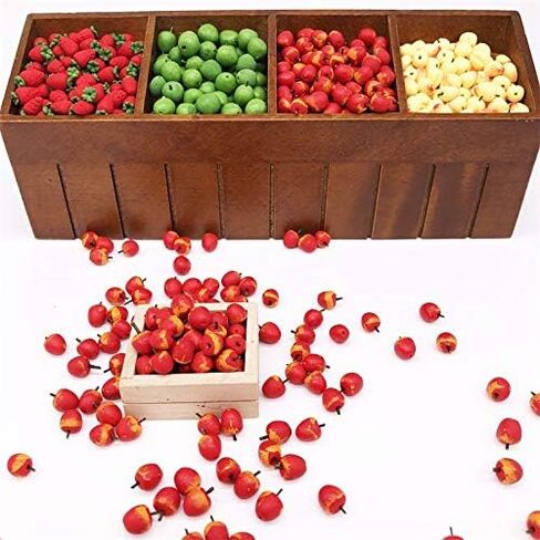 Dollhouse Decoration Accessories, 1:12 Dollhouse 10 Pcs Farm Props Kitchen Miniature Food Play Fruit Set (Red Apple) in Saudi Arabia
