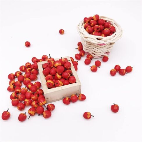 Dollhouse Decoration Accessories, 1:12 Dollhouse 10 Pcs Farm Props Kitchen Miniature Food Play Fruit Set (Red Apple) in Saudi Arabia