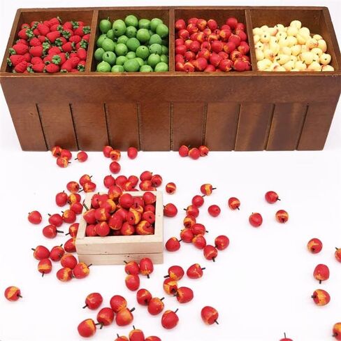 Dollhouse Decoration Accessories, 1:12 Dollhouse 10 Pcs Farm Props Kitchen Miniature Food Play Fruit Set (Red Apple) in Saudi Arabia