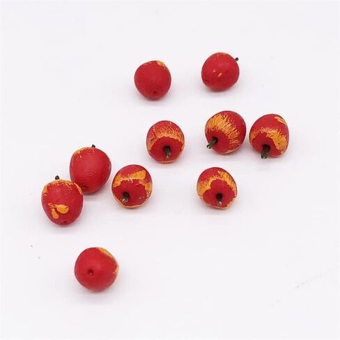 Dollhouse Decoration Accessories, 1:12 Dollhouse 10 Pcs Farm Props Kitchen Miniature Food Play Fruit Set (Red Apple) in Saudi Arabia