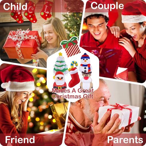 Christmas Squishy Toys Includes Santa, Christmas Tree, Reindeer,Stocking & Snowman Kawaii Slow Rising Squishy Toys 5 Pack in Saudi Arabia