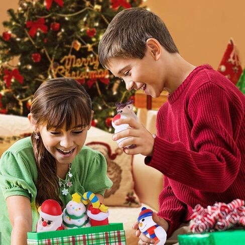 Christmas Squishy Toys Includes Santa, Christmas Tree, Reindeer,Stocking & Snowman Kawaii Slow Rising Squishy Toys 5 Pack in Saudi Arabia