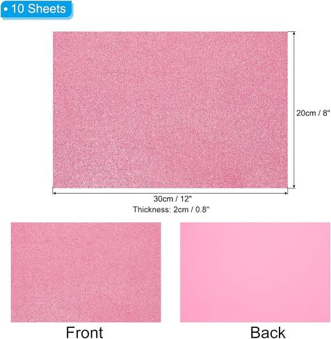 PATIKIL Light Green Shiny EVA Glitter Foam Sheet 11 x 8 Inch 2mm Thick Sparkle EVA Glitter Felt for Crafts DIY Project, 10 Pcs in Saudi Arabia