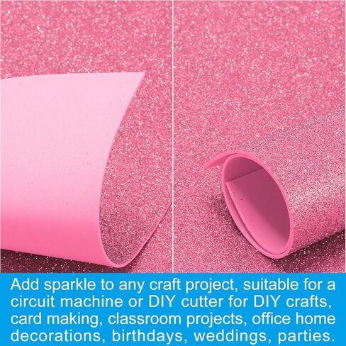 PATIKIL Light Green Shiny EVA Glitter Foam Sheet 11 x 8 Inch 2mm Thick Sparkle EVA Glitter Felt for Crafts DIY Project, 10 Pcs in Saudi Arabia
