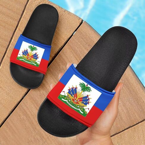 Howilath North American Countries Flag Sandals for Women Comfort Non Slip House Shower Shoes Summer in Kuwait
