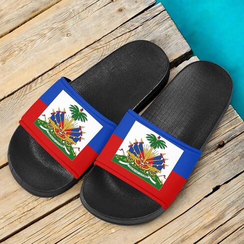 Howilath North American Countries Flag Sandals for Women Comfort Non Slip House Shower Shoes Summer in Kuwait