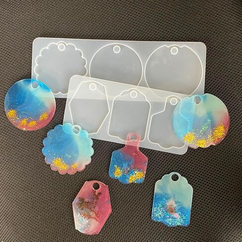 قطعتان من قالب الراتنج للوحة الاسم بوزن 40 أونصة غطاء كوب ستانلي 6 تجاويف غطاء بهلوان اسم العلامة قالب صب راتنجات الإيبوكسي DIY قلادة اسم مخصصة قالب سيليكون قالب تزيين الأكواب أداة صناعة يدوية in Kuwait