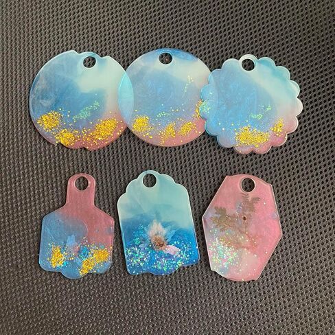 قطعتان من قالب الراتنج للوحة الاسم بوزن 40 أونصة غطاء كوب ستانلي 6 تجاويف غطاء بهلوان اسم العلامة قالب صب راتنجات الإيبوكسي DIY قلادة اسم مخصصة قالب سيليكون قالب تزيين الأكواب أداة صناعة يدوية in Kuwait