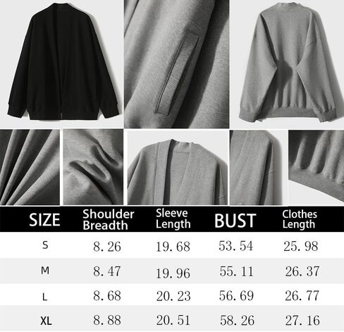 LICOBOD Open Front Lightweight Casual Cardigan Coat hoodies for women trendy with designs Sweatshirt Winter Clothes sweaters in Saudi Arabia