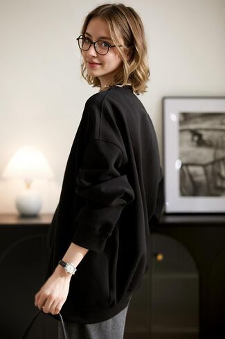 LICOBOD Open Front Lightweight Casual Cardigan Coat hoodies for women trendy with designs Sweatshirt Winter Clothes sweaters in Saudi Arabia