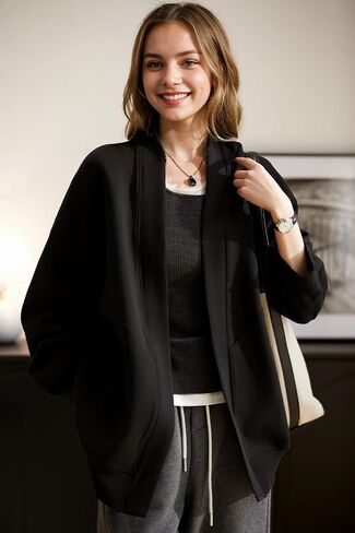 LICOBOD Open Front Lightweight Casual Cardigan Coat hoodies for women trendy with designs Sweatshirt Winter Clothes sweaters in Saudi Arabia