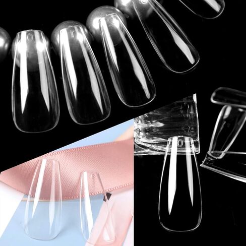 UNA GELLA Short Square Gel Nail Tips Full Matte 216 pcs Square Fake Nails Square Press on Nails Pre-shape Full Cover Acrylic Square Nails French False Nails 12 Sizes Soft Gel Tips in Saudi Arabia