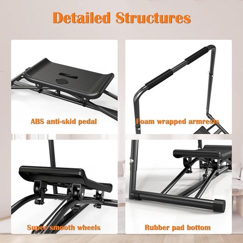 آلة التزلج، مدرب محاكاة التزلج، تمارين بليومترية منخفضة التأثير، تمرين كامل الجسم مع المقاومة، حركة سلسة، معدات اللياقة البدنية للقلب لصالة الألعاب الرياضية المنزلية in Kuwait