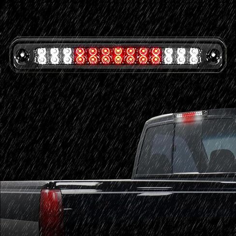 LED Third 3rd Brake Light for 1988-2000 Chevy GMC C/K 1500 2500 3500 Center High Mount Stop Light Rear Cargo Lamp Tail Light (Chrome Housing Smoked Lens) in Saudi Arabia