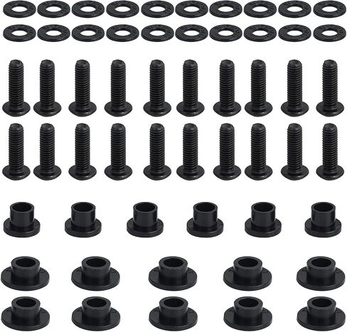 Motorcycle Fairing Bolt Kit Possbay Complete Fairing Bolts Screws Kits Fit for Honda CBR600RR 2003-2004 Mounting Kits Washers/Nuts/Fastenings/Clips/Grommets (Black) in Saudi Arabia