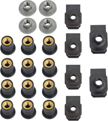 Motorcycle Fairing Bolt Kit Possbay Complete Fairing Bolts Screws Kits Fit for Honda CBR600RR 2003-2004 Mounting Kits Washers/Nuts/Fastenings/Clips/Grommets (Black) in Saudi Arabia