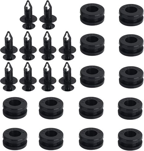 Motorcycle Fairing Bolt Kit Possbay Complete Fairing Bolts Screws Kits Fit for Honda CBR600RR 2003-2004 Mounting Kits Washers/Nuts/Fastenings/Clips/Grommets (Black) in Saudi Arabia